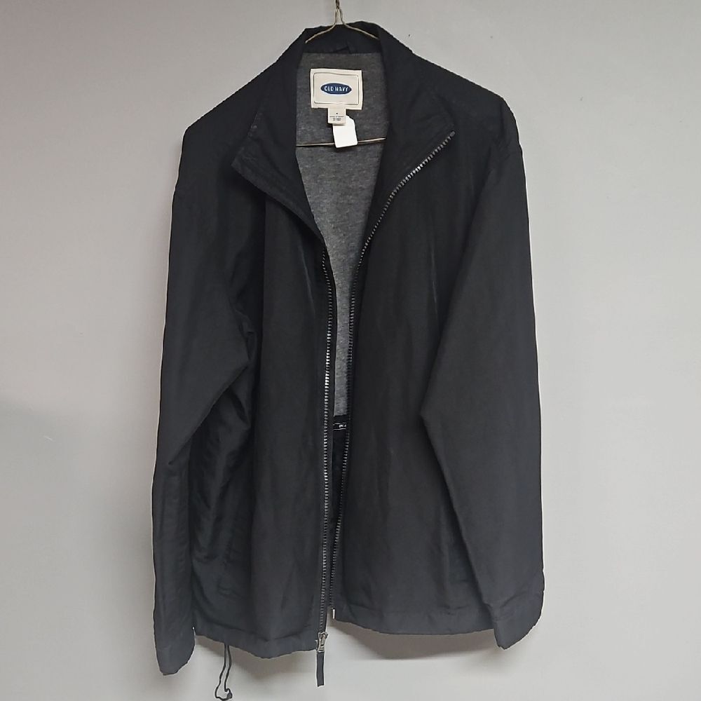 Old Navy Jacket Men's Medium Black Lightweight Spring Water-resistant